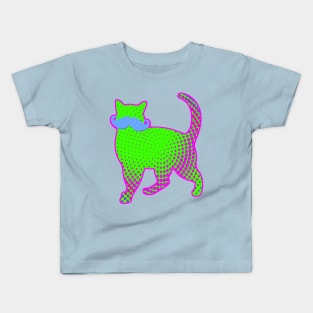 Colorful Trendy Cat Kids T-Shirt